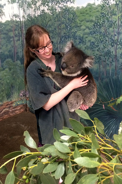 Kelly Summers and koala