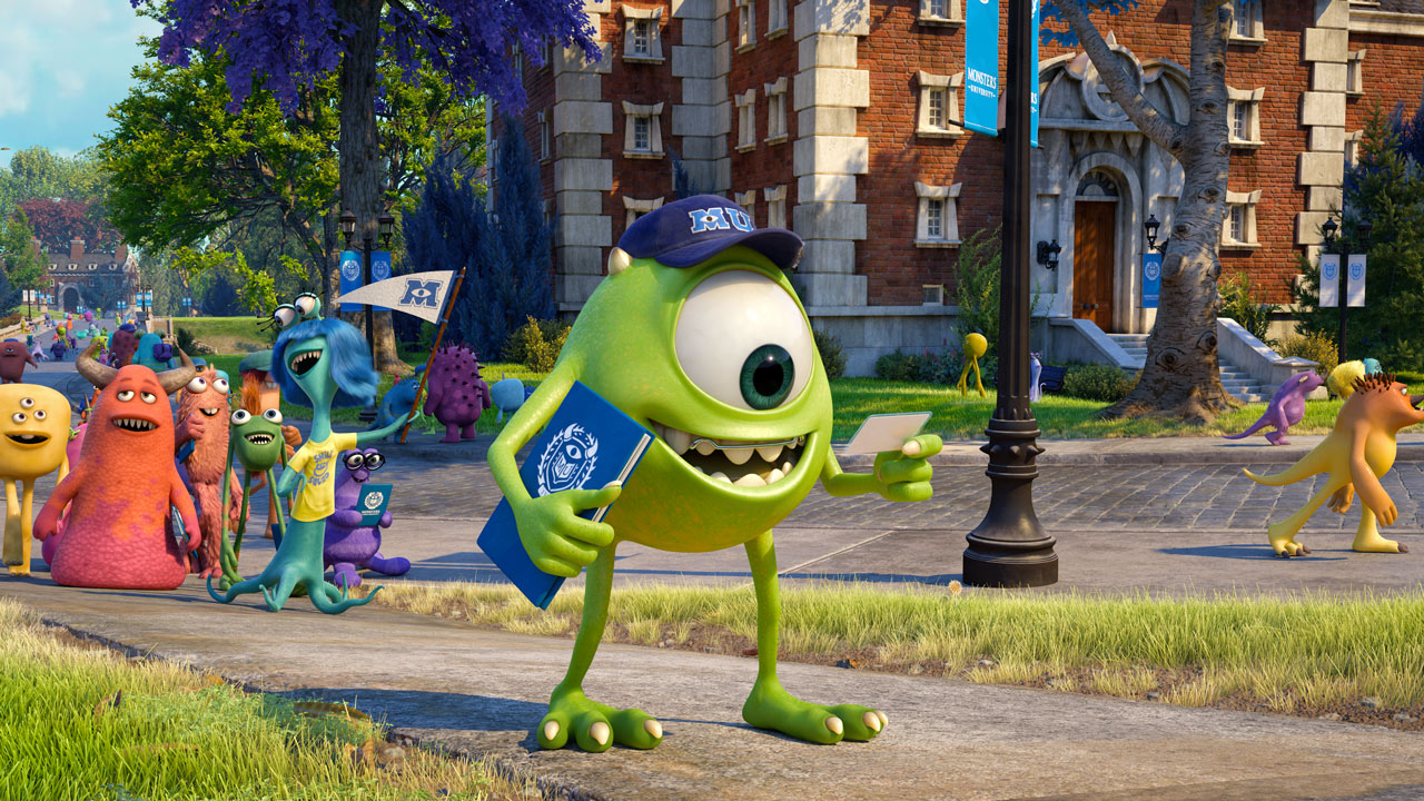 Publicity still for Monsters University © Disney•Pixar, courtesy of Pixar Creative Services