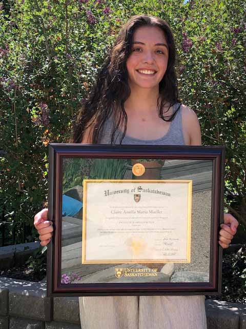 Claire, 22, graduated from the College of Arts and Science in 2021 with a bachelor's degree in Linguistics. (Photo: submitted)
