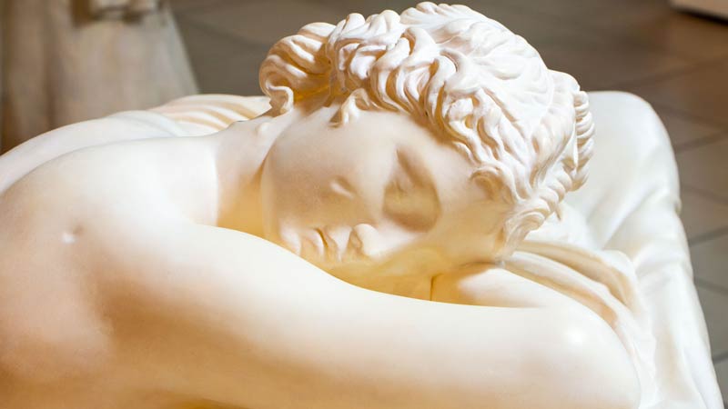 The Sleeping Hermaphrodite at the Museum of Antiquities is a replica of the original sculpture located in the Louvre in Paris. (Photography: Christopher Putnam)
