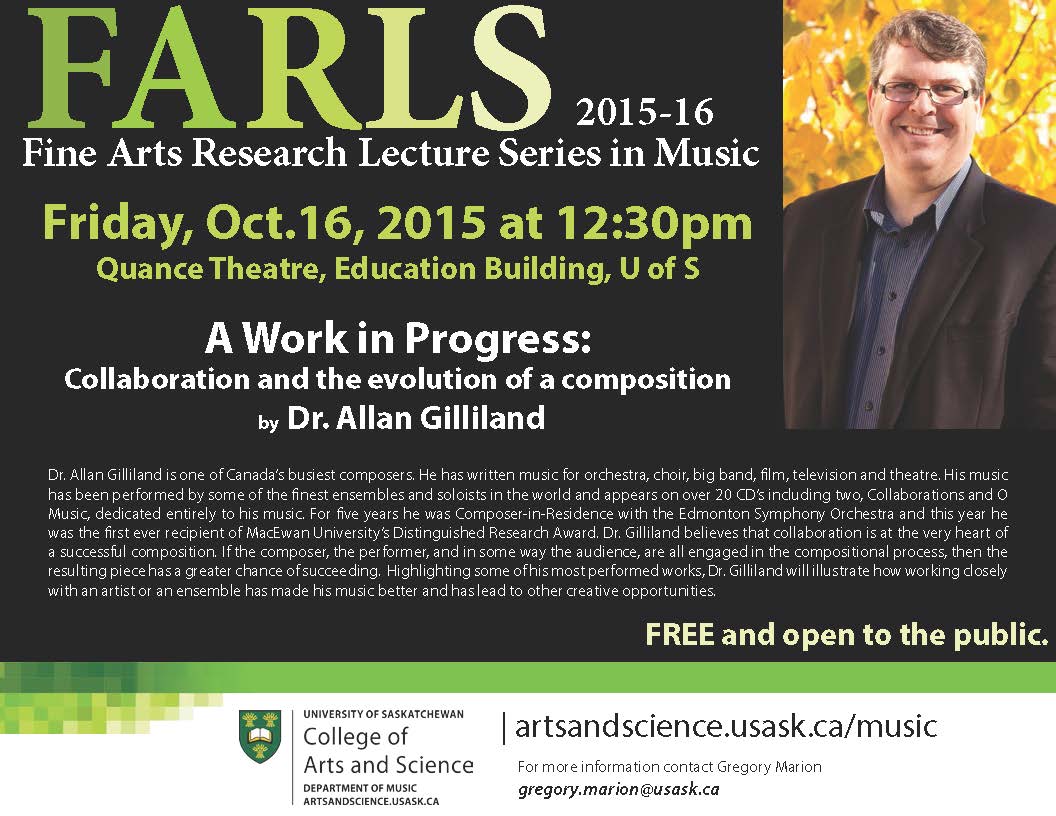 Fine Arts Research Lecture Series - Department of Music - Arts and