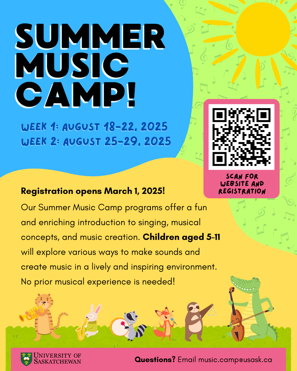 uSask Summer Camp Promotional Poster Graphic