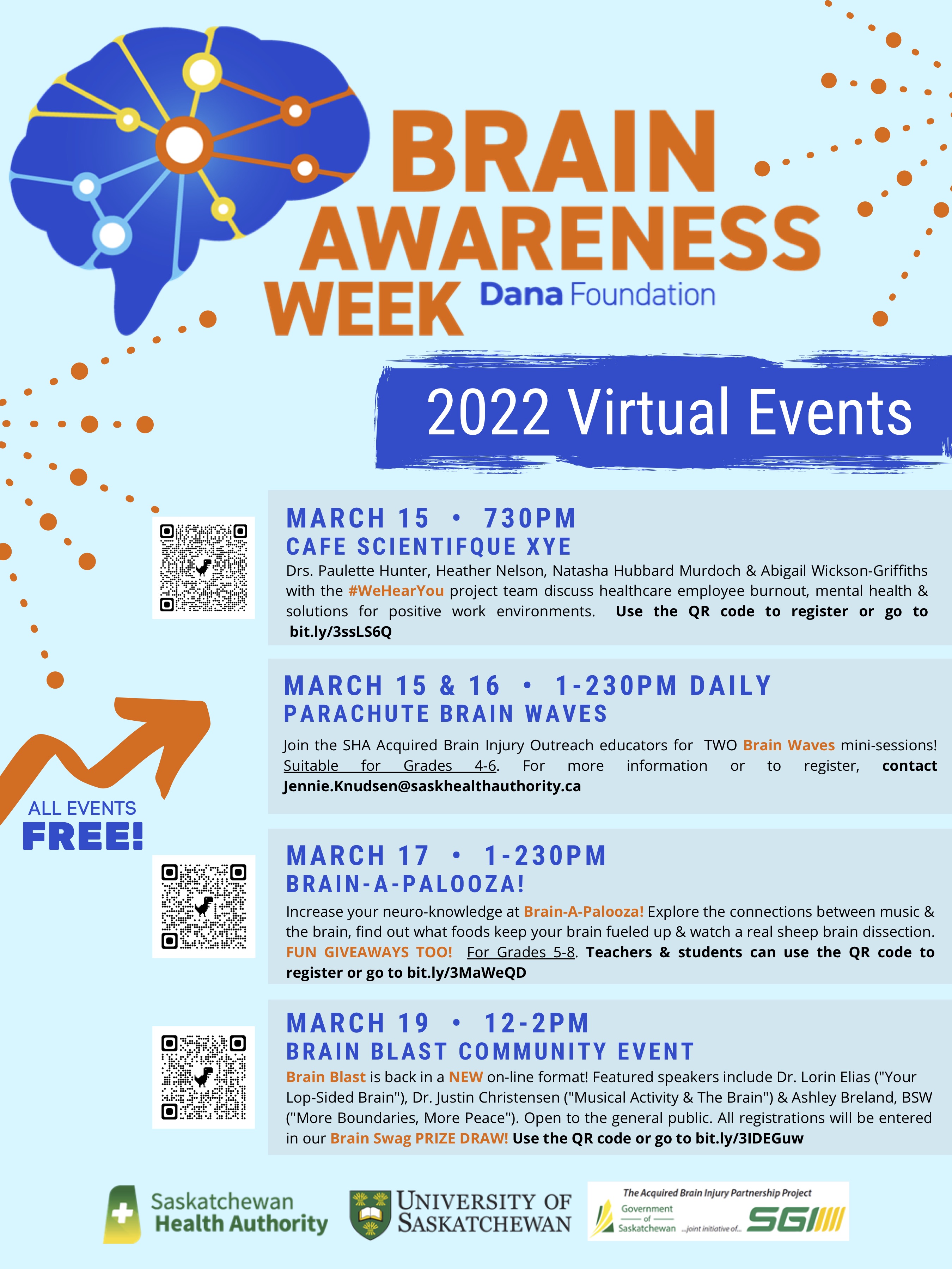Brain Awareness Week 2022 Brain Blast College of Arts and Science