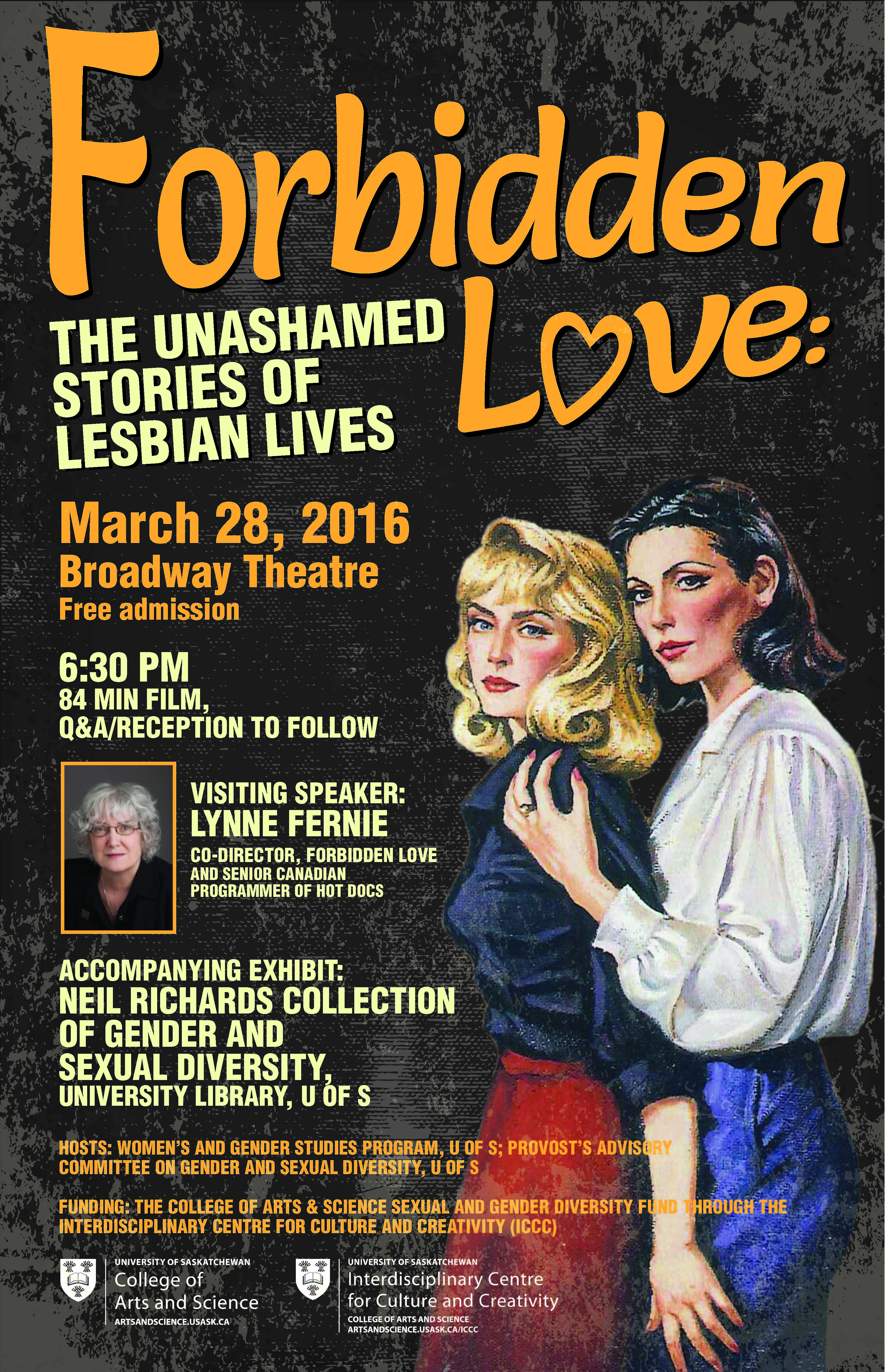 Film Forbidden Love The Unashamed Stories Of Lesbian Lives College Of Arts And Science