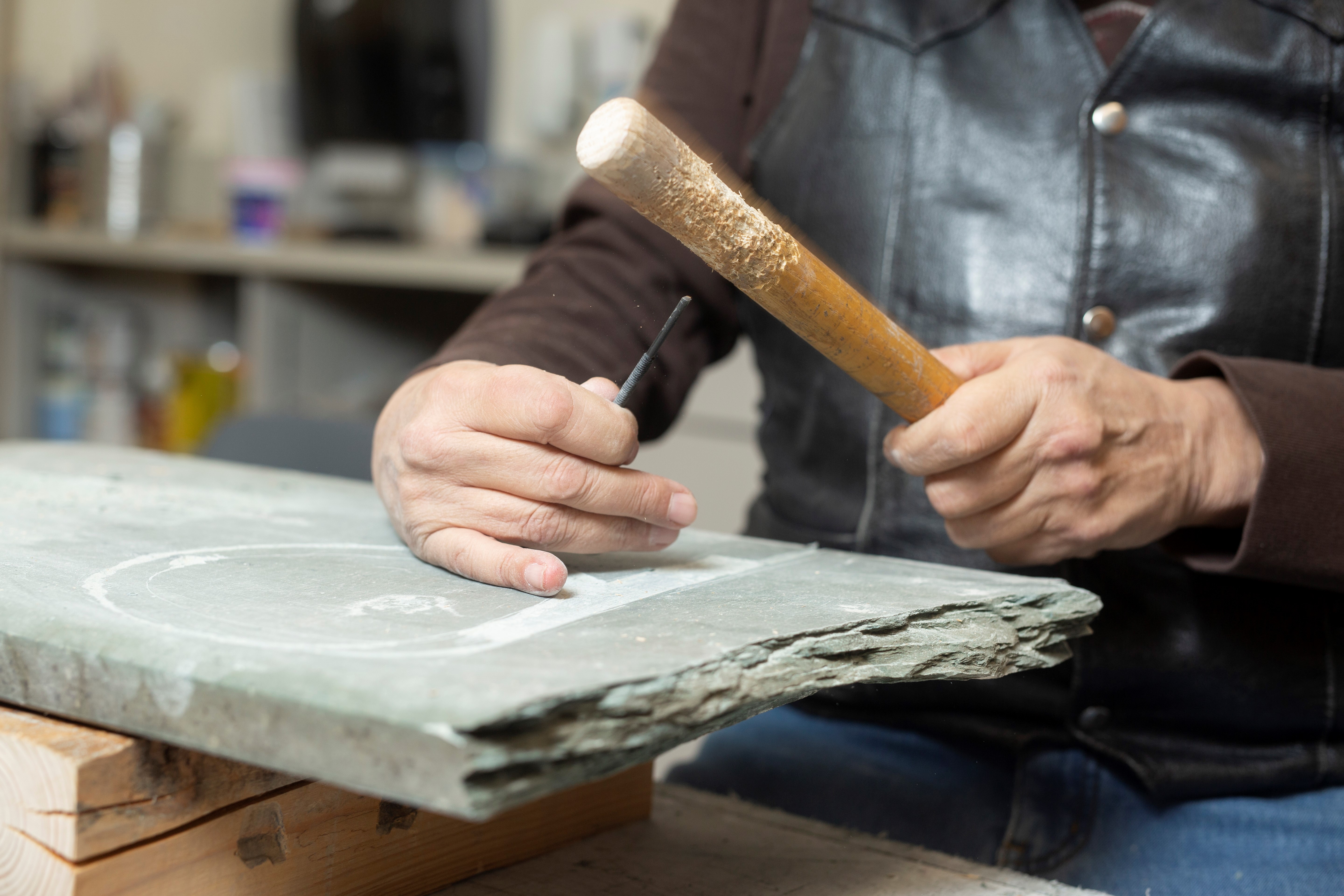 Stone Carving in the Arts Building College of Arts and Science