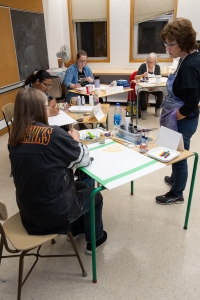 instructor discussing with student