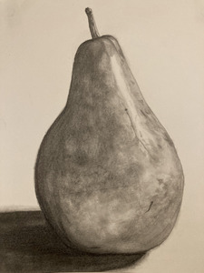 drawing of a pear