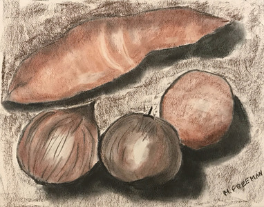 drawing of vegetables