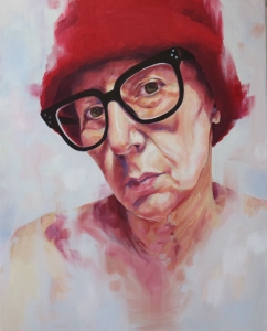 Self-portrait of the artist in a red toque